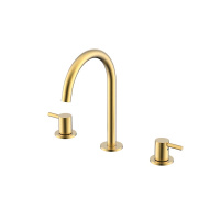 NEMO NM-2315BG Смеситель для раковины с донным клапаном BRUSH GOLD