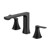 NEMO NM-1315MB Смеситель для раковины на 3 отверстия с донным клапаном MATTE BLACK (ЧЕРНЫЙ МАТОВЫЙ)