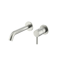 NEMO NM-2313BN Смеситель из стены для раковины с донным клапаном BRUSH NICKEL